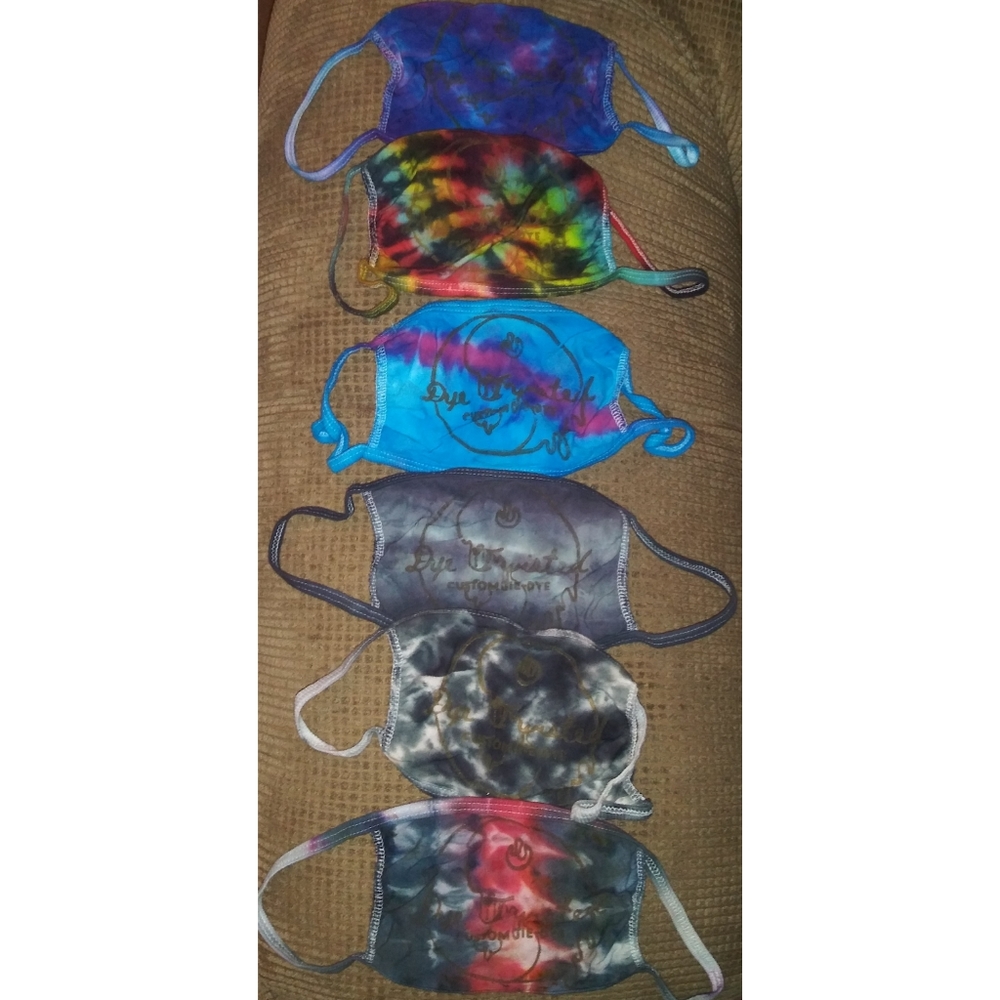 Tie dye facemasks
